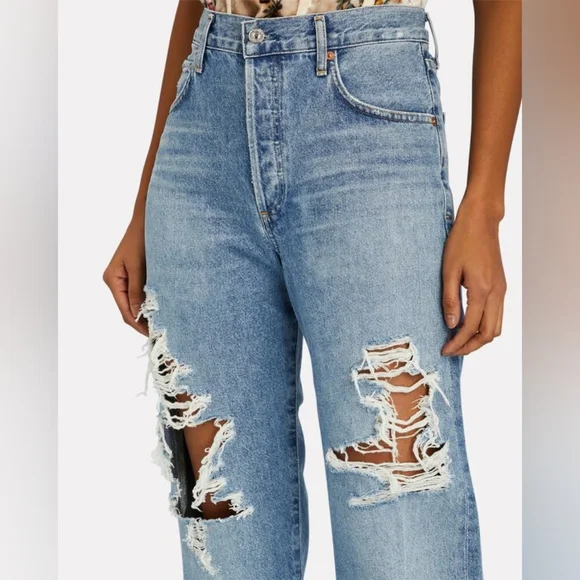 COH Citizens Of Humanity Emery Long Mid Rise Relaxed Straight Jeans Size 23 - Picture 9 of 16